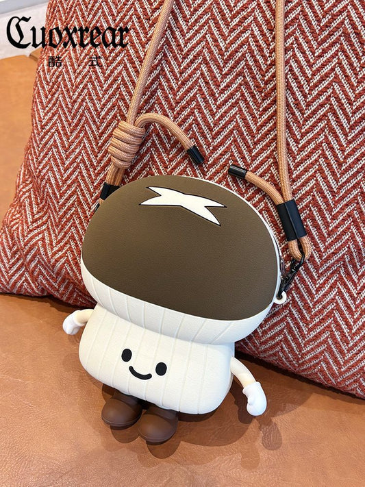 Vegetable Series Mobile Headset Storage Mushroom Large Capacity Women's Messenger Bag