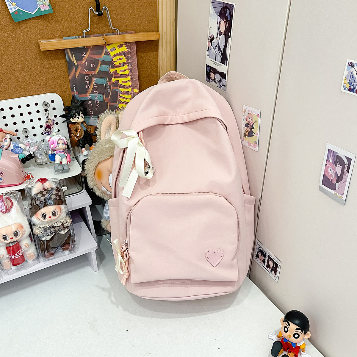 Solid Color Simple Good-looking Campus Lightweight Junior Women's Backpack
