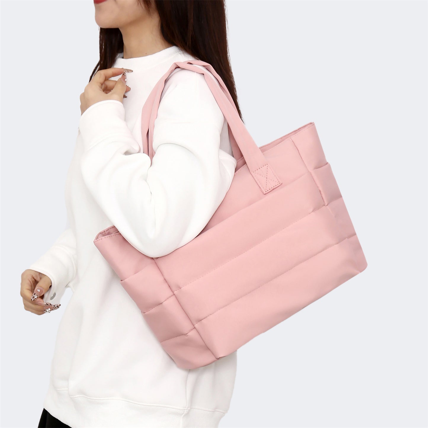 Multifunctional Cloud Touch Fashion Sweet Simple Large Handbags