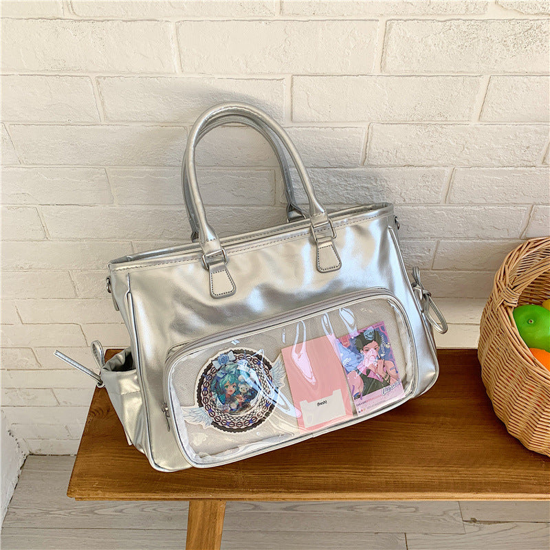 Women's Transparent Bar Cartoon Sweet Macaron Class Large Women's Backpack