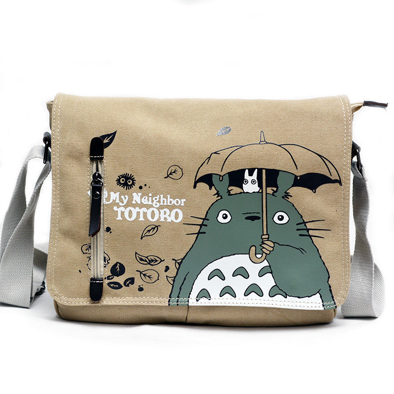Popular Elegant Anime Single Cotton Canvas Leisure Backpack