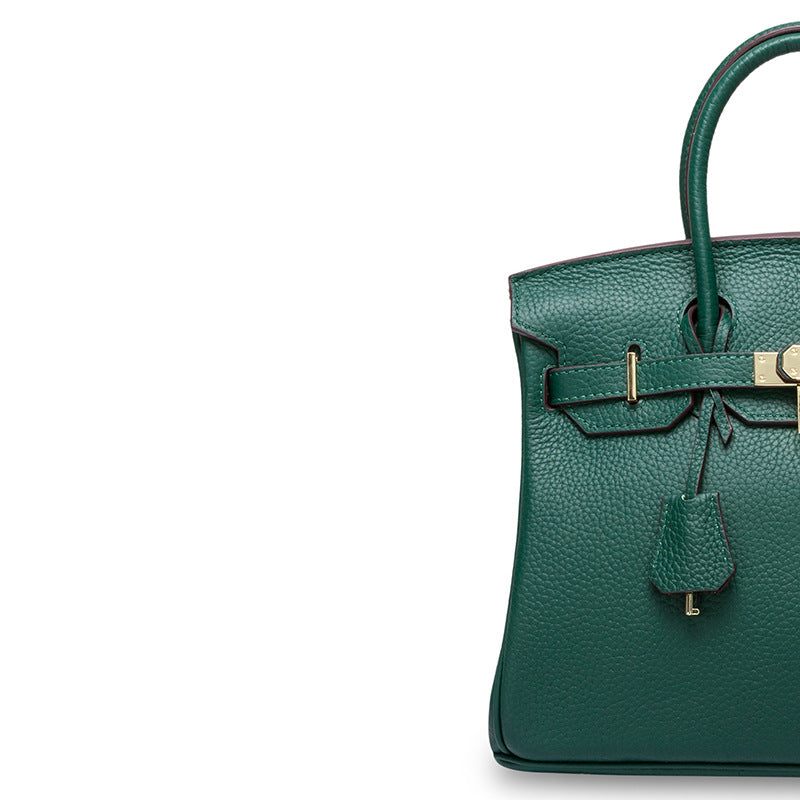 Women's First Layer Cowhide Texture Fashionable Korean Style Genuine Bags