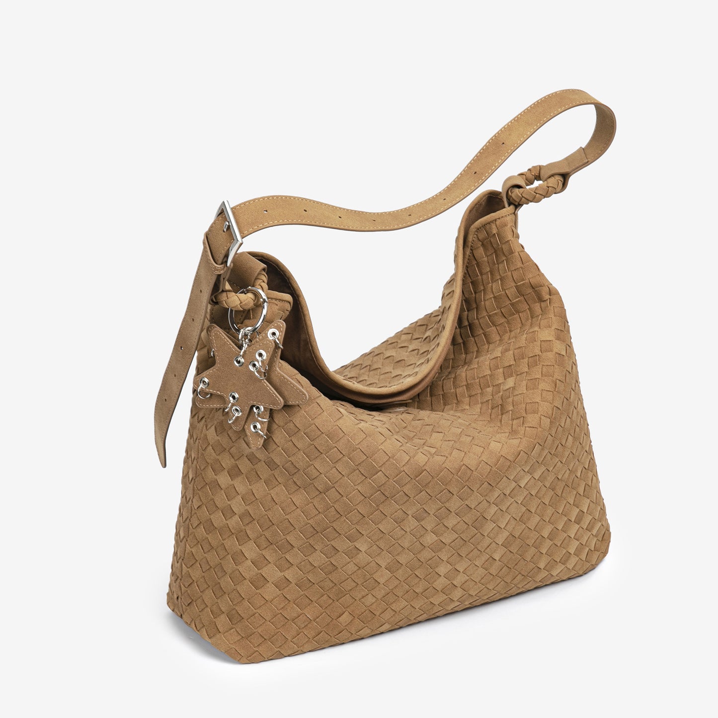Suede Woven Design Simple Commute Large Tote Bag