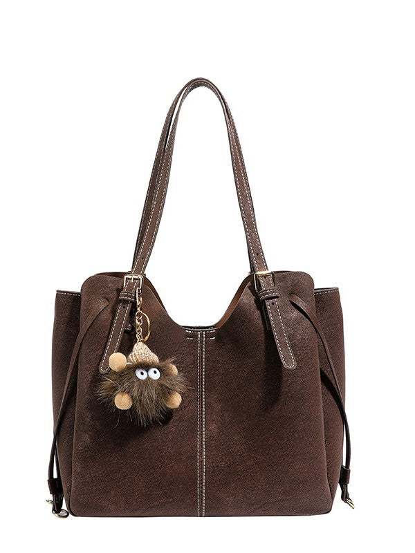 American Retro Patchwork Contrast Color Large Capacity Totes Portable Bags