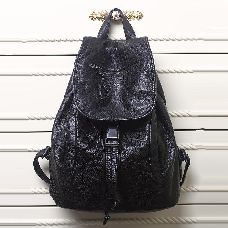 Women's Fashion Korean Style Washed Sheep Pattern Women's Backpack