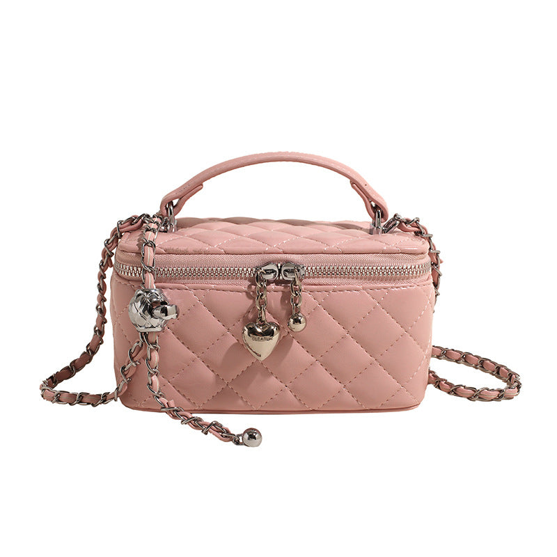 Women's High-grade Classic Style Spring Single Fashion Rhombus Bucket Bag