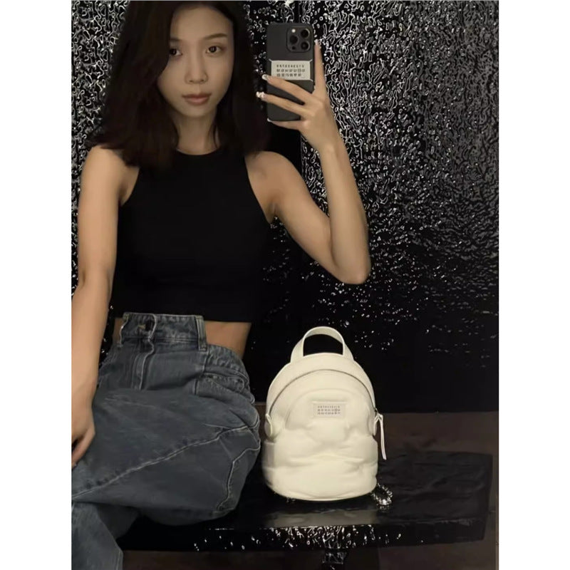 Fashion Women's Sheepskin Chain Leather Mini Women's Backpack