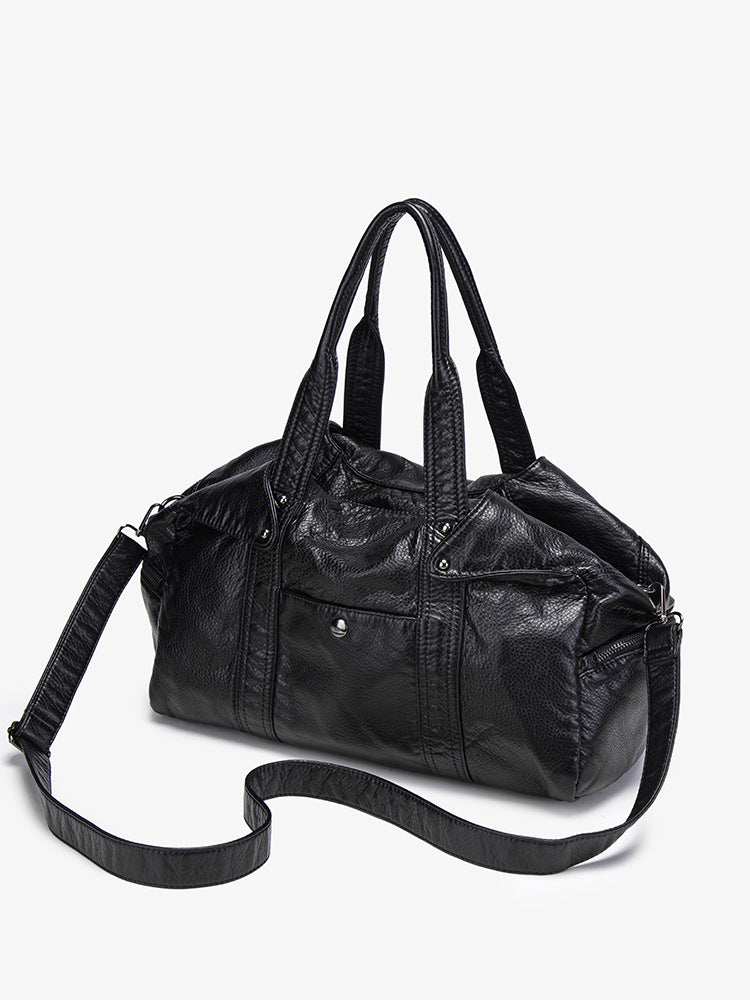 Women's Retro Motorcycle Large Capacity Hot Washing Tote Bags