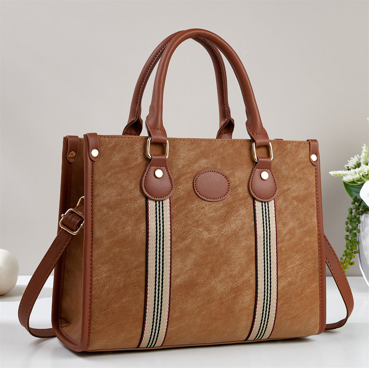 Women's Large Capacity Totes Simple Commute Portable Shoulder Bags