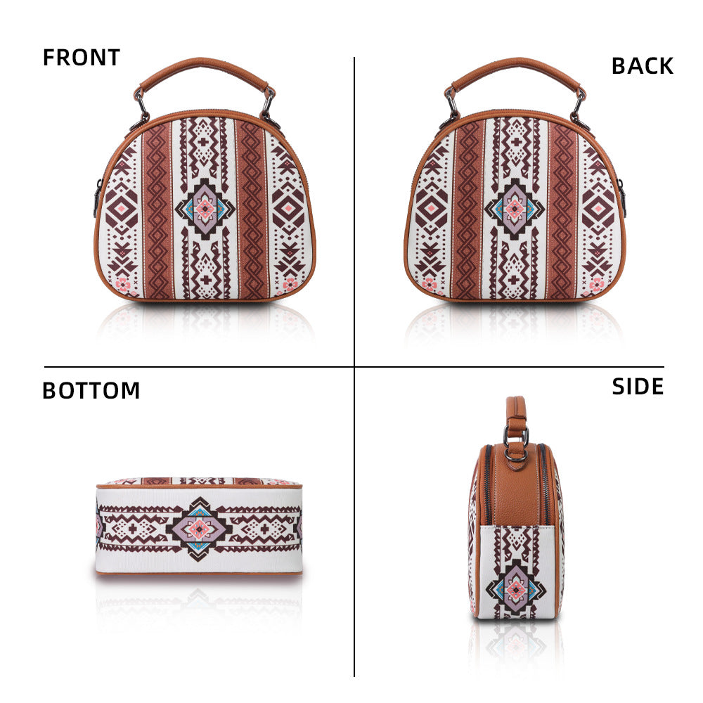 Bohemian Style Two-piece Shell Large Capacity Suitable For Women's Messenger Bag