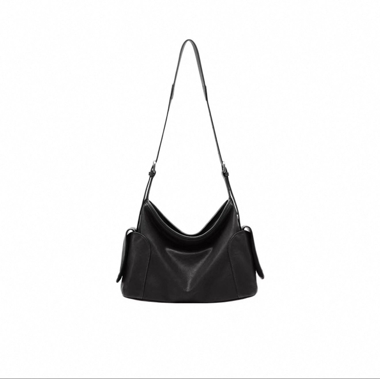 Women's Vegetable Tanning Leather Simple Niche Design Genuine Dumpling Women's Shoulder Bag