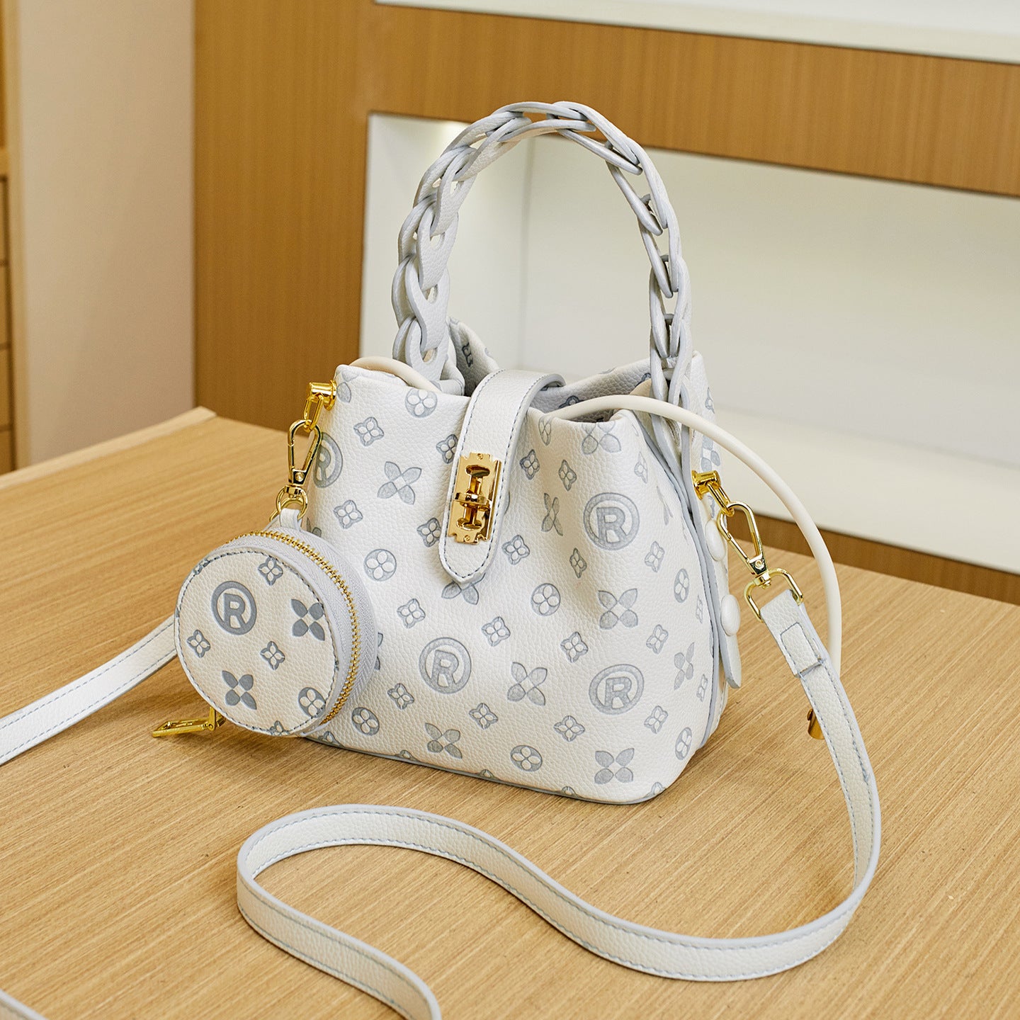 Sweet Cute Vegetable Basket Summer Portable Fashion Texture Embossed Two-piece Bags