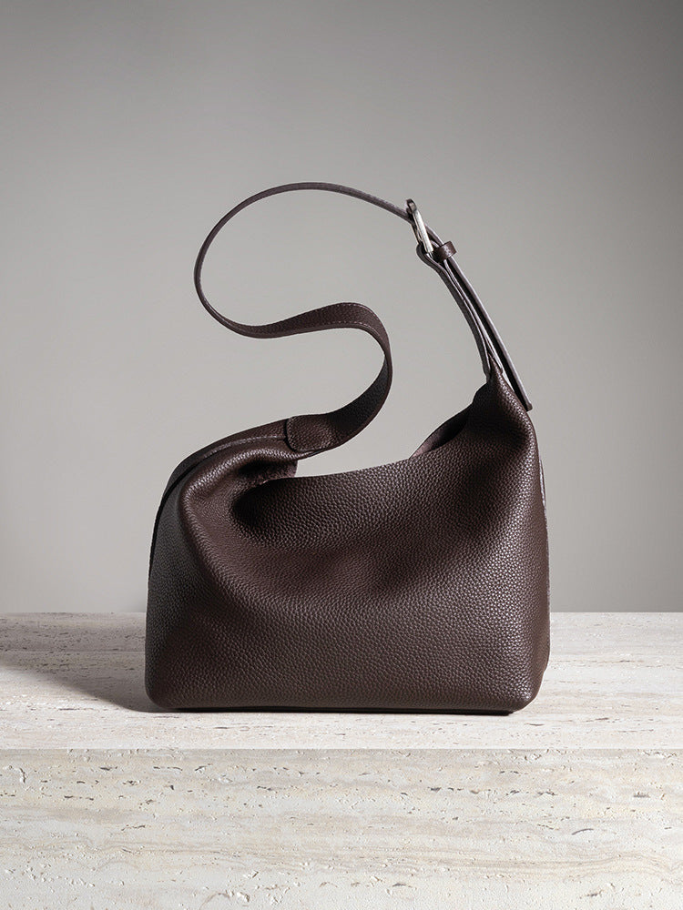 Women's Loose Soft Cowhide Vintage Genuine Leather Women's Shoulder Bag