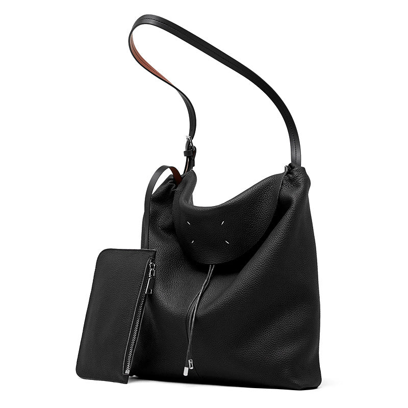 First Layer Cowhide Underarm Simple Fashion Bags