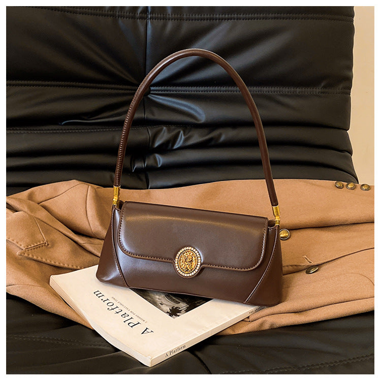 Women's Baguette Advanced Texture Underarm Retro Minority Women's Shoulder Bag