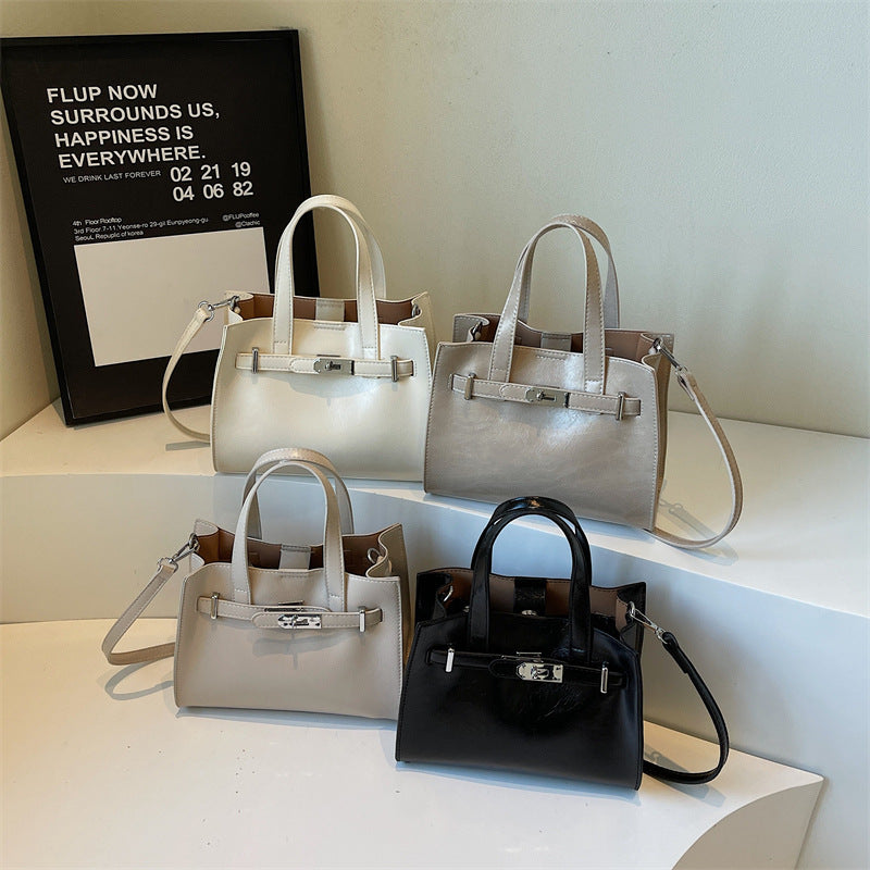 Women's Korean Style Simple Fashion Portable Kelly Bags