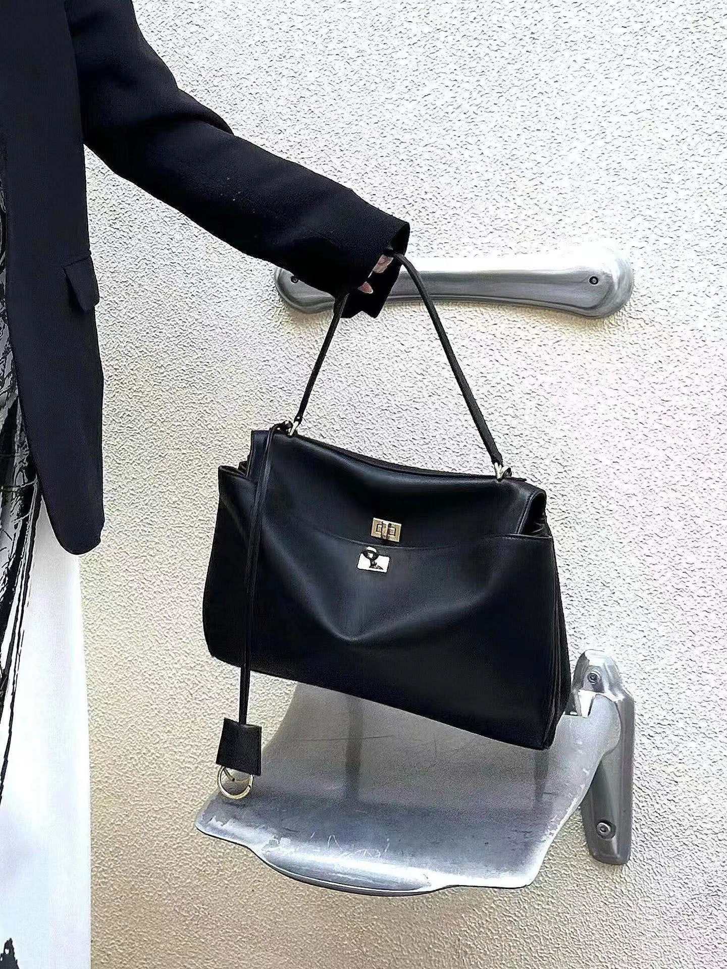 Leather Large Capacity Kelly Leisure Commute Lock