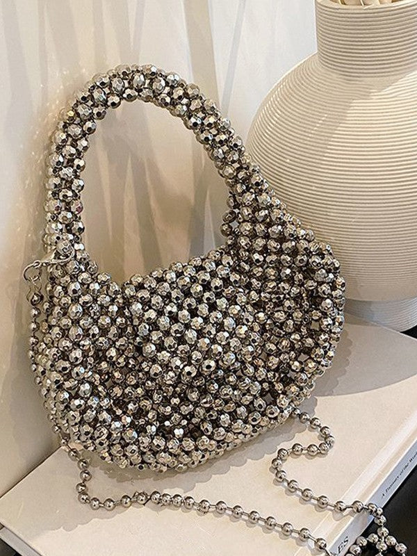 Women's Exquisite High Quality Light Luxury Hand-woven Beads Chic Sweet Bags