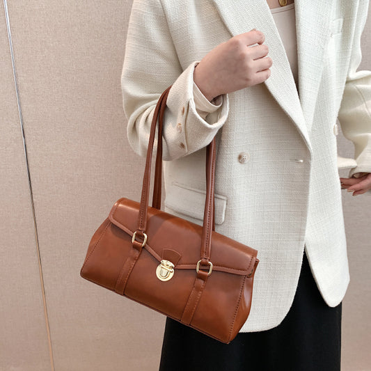 High-grade Red French Retro Underarm Special Women's Shoulder Bag