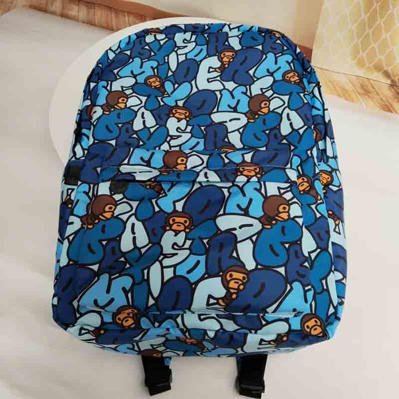 Women's & Men's Cartoon Letter Fashion Tide Large Capacity Backpacks