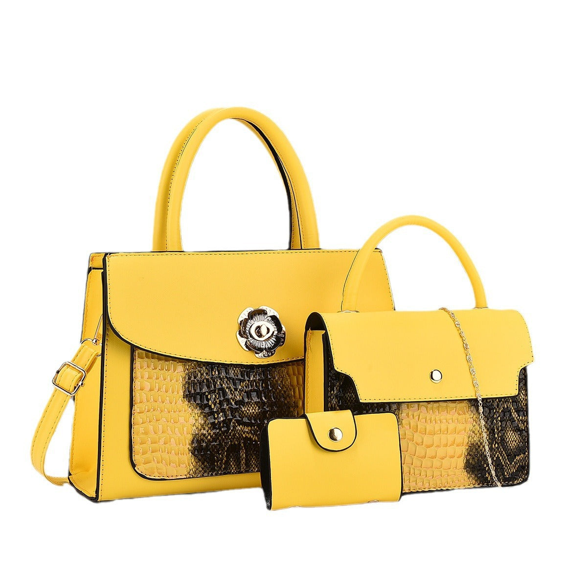 Women's Three-piece Portable Female Lady Fashion Bags