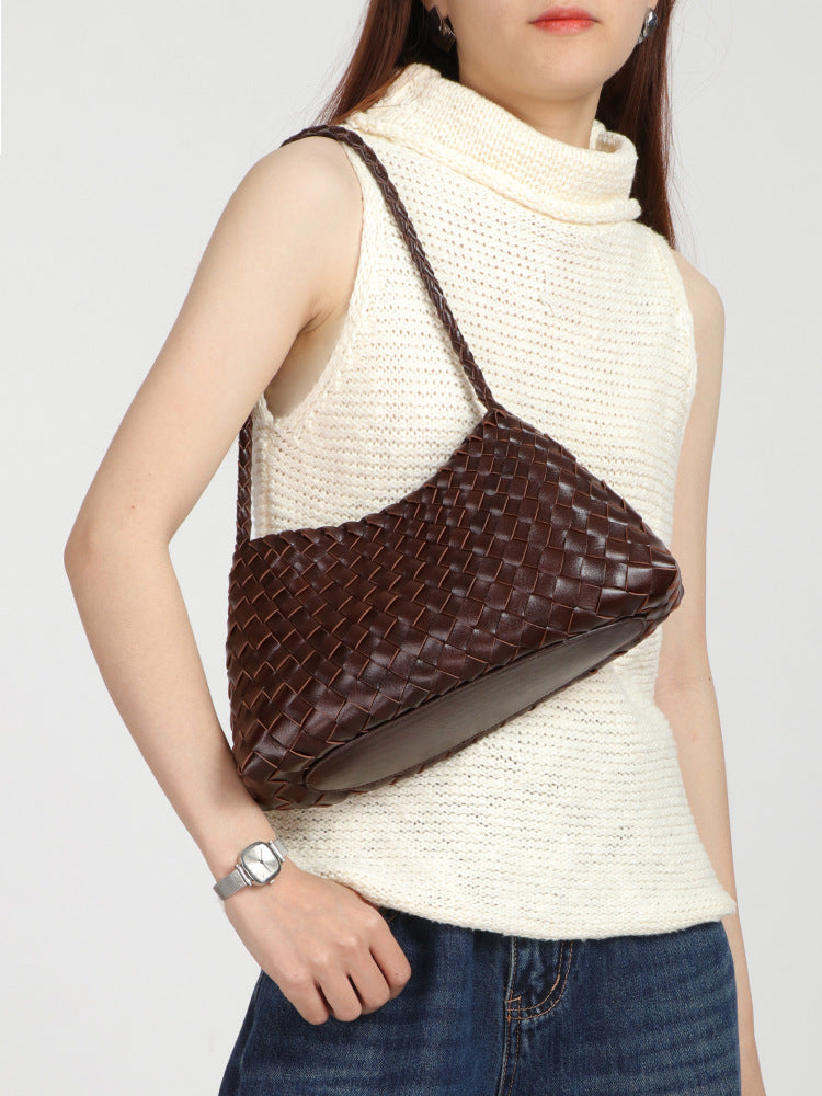 Women's Design Light Luxury Woven Portable Vegetable Bags