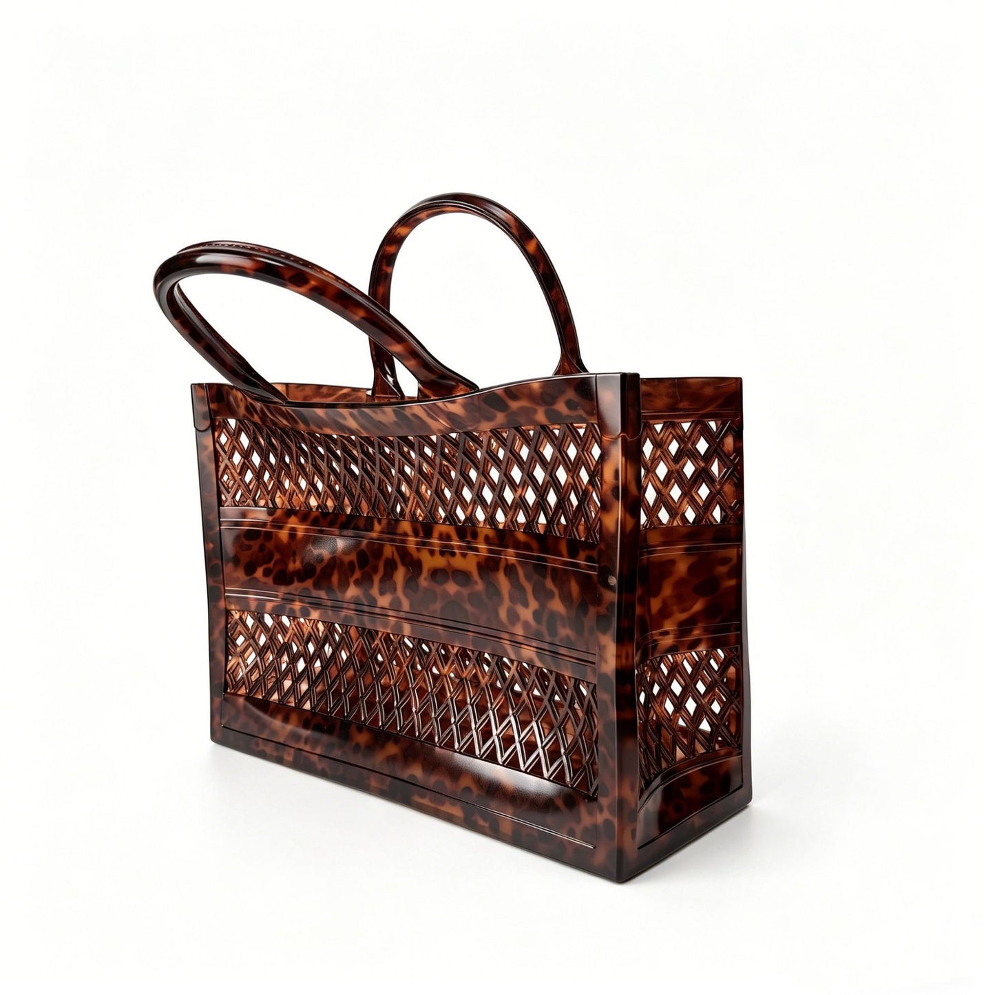 Summer Shopping Basket Portable Gel Large Capacity Women's Handbag