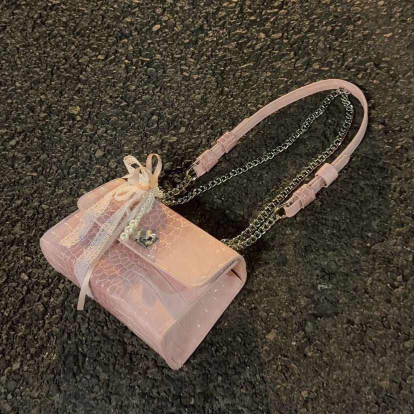 Korean Style Sweet Crocodile Pattern High Sense Autumn Mobile Phone Bag