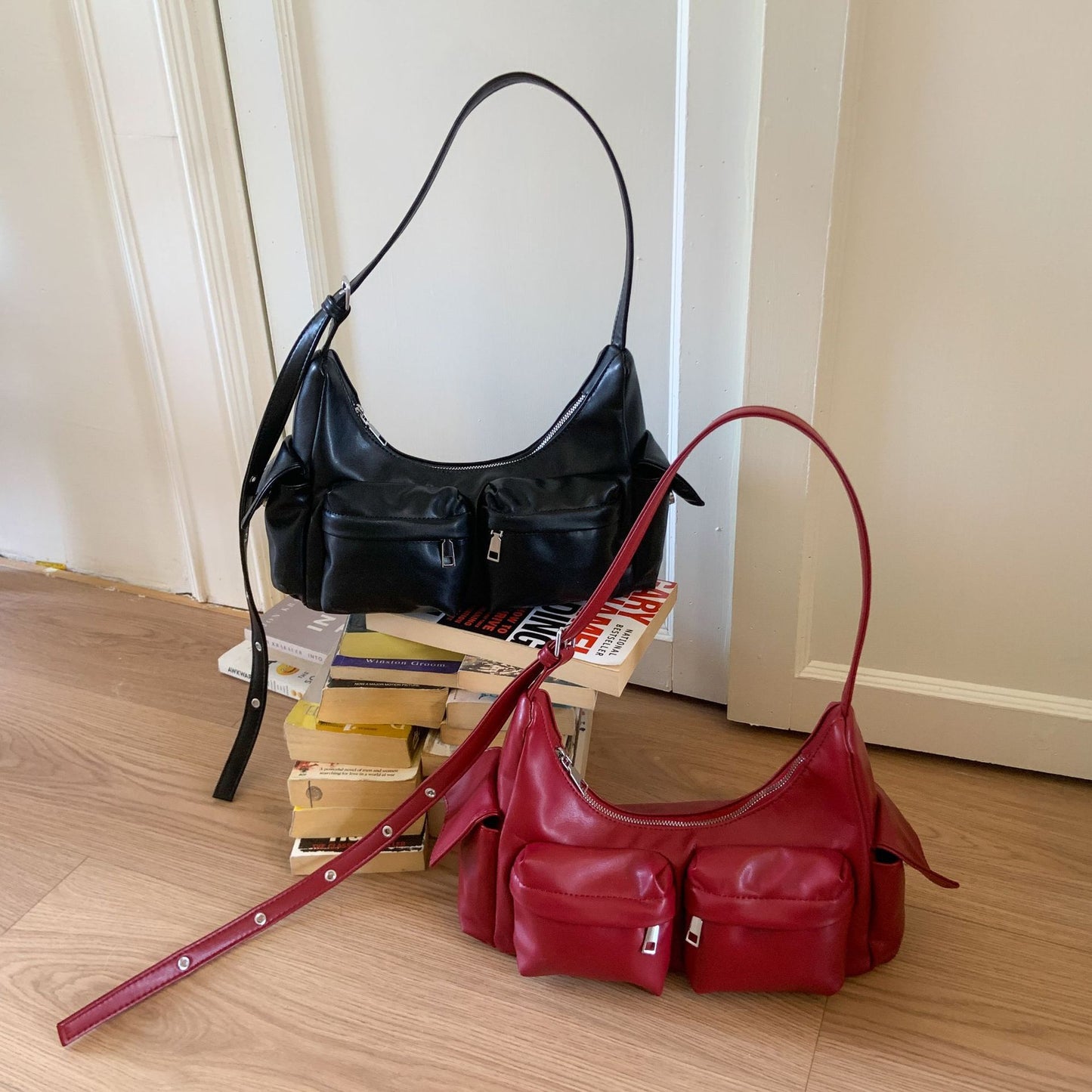 Women's Fashionable Large Capacity Portable Motorcycle Fashion Korean Style Bags