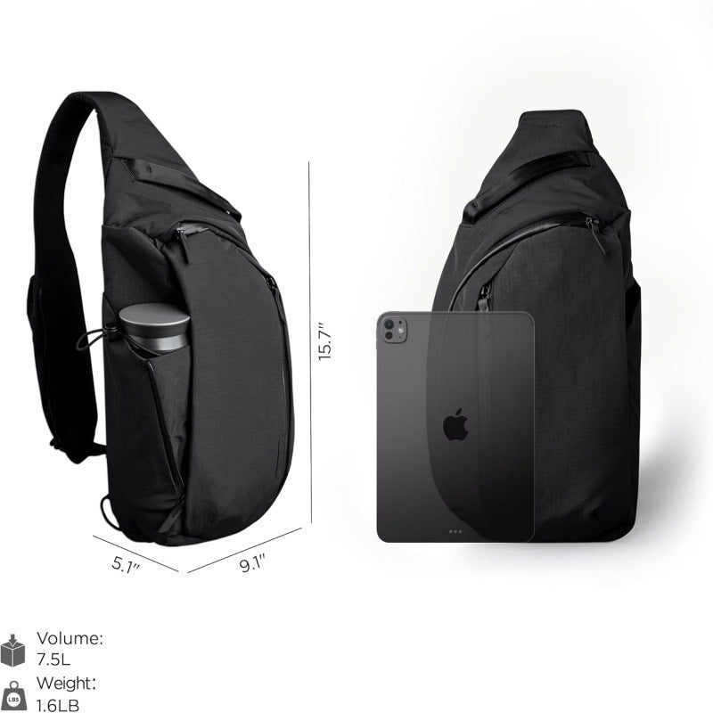 Innovative Fashion Simple Solid Color Left Men's Messenger Bag