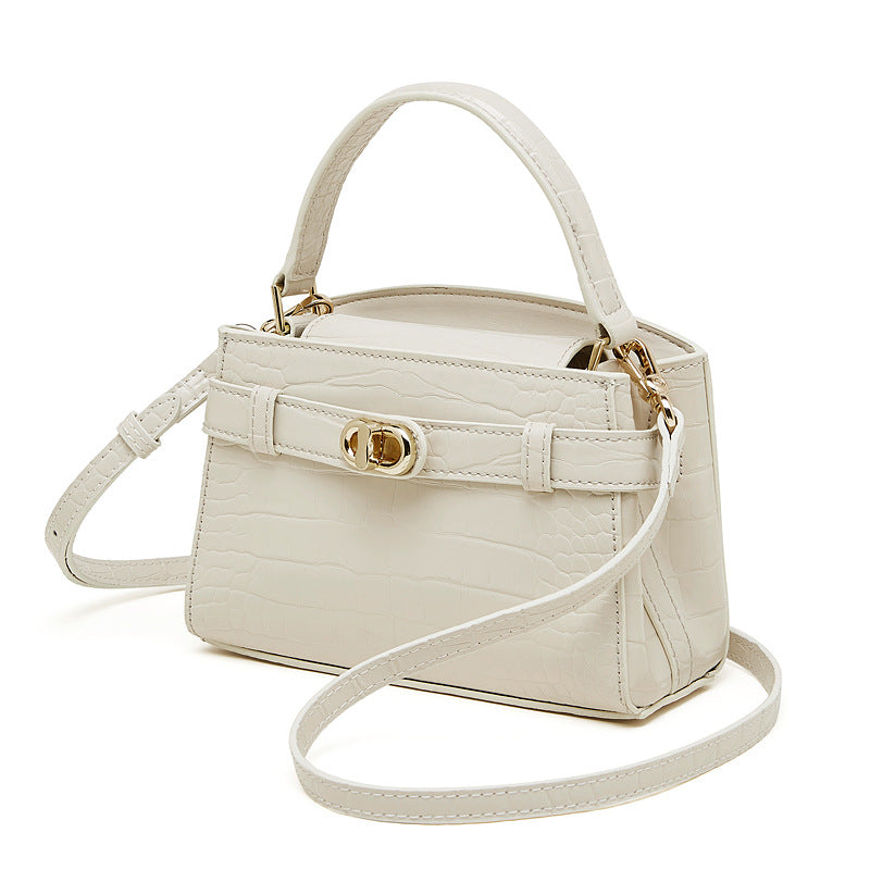Women's Crocodile Pattern Cowhide Genuine Leather Simple Women's Messenger Bag