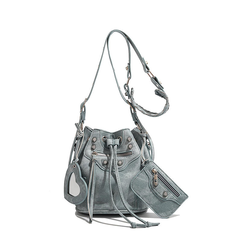 Women's Design High-grade Retro Punk Hot Rivet Women's Messenger Bag