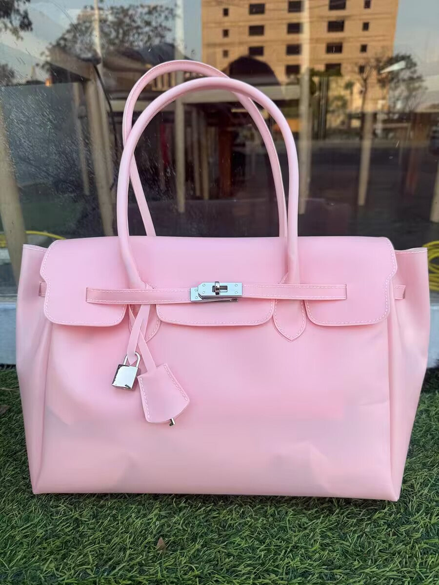 Women's Style Transparent Jelly Fashion Twist Large Capacity Portable Women's Shoulder Bag