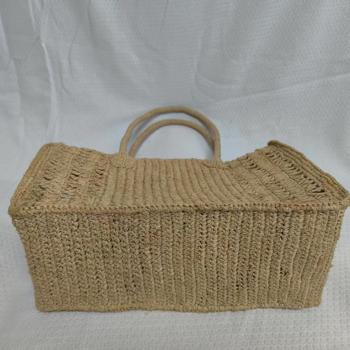 Seaside Style Hollow Raffia Handmade Woven Retro Straw Vacation Beach Bags