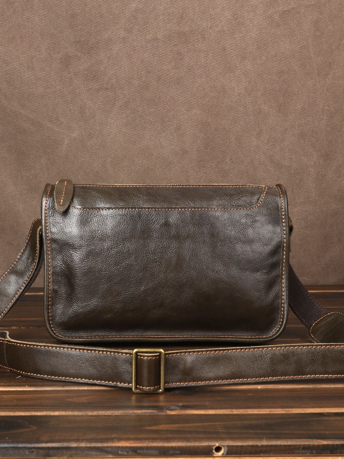 Men's Leather First Layer Cowhide Vintage Leisure Men's Messenger Bag
