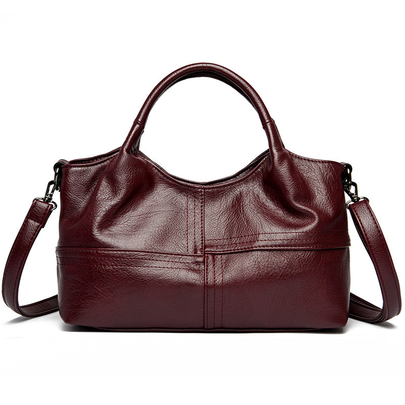 Women's Soft Leather Lightweight Large Capacity Commuter Women's Handbag