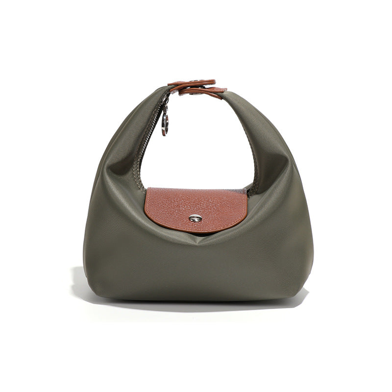 French Style Nylon Hand Carrying Lunch Box Waterproof Scratch Resistant Women's Handbag