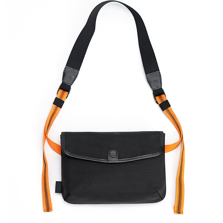Men's Contrast Color Portable Magnetic Snap Ballistic Men's Messenger Bag