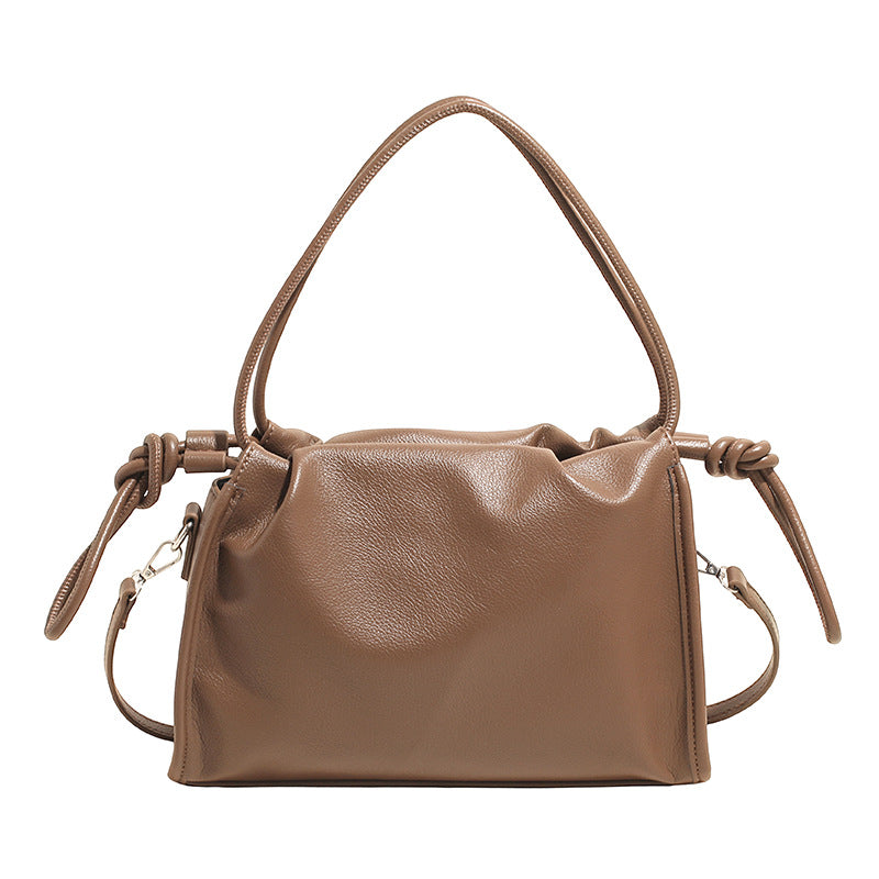 Women's Niche Pleated Soft Leather Cloud Idle Women's Shoulder Bag