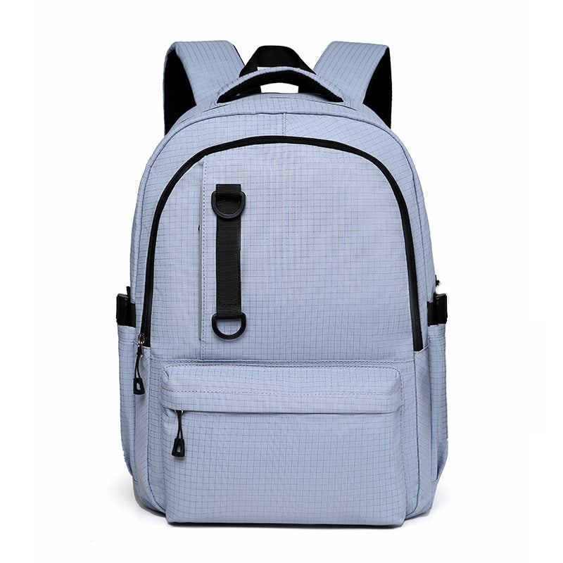 Style Unisex Plaid Couple Large Capacity Leisure Backpack