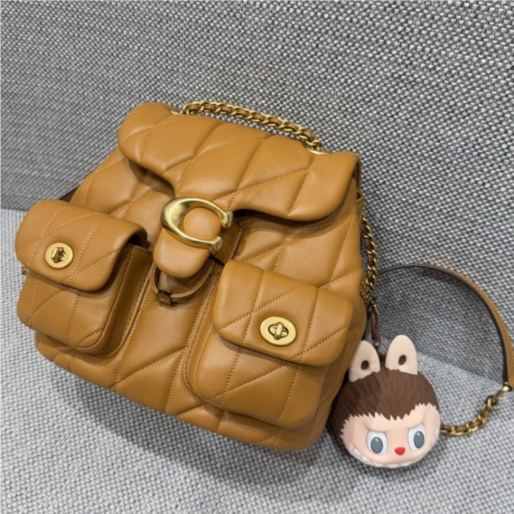 Quilted Classic Style Sheepskin Vintage Rhombus Travel Bags