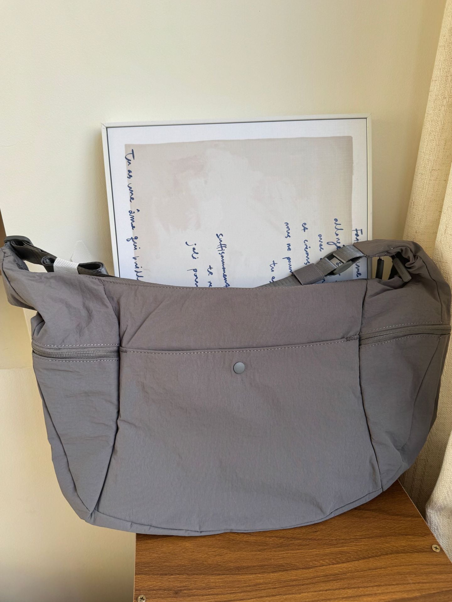 Women's & Men's Large Croissant Dumpling Capacity Versatile Lightweight Tote Bag