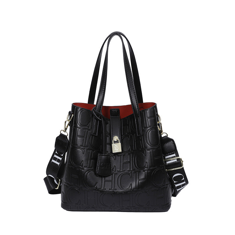 Women's Personalized Design Solid Color Hollow Popular Bucket Bag