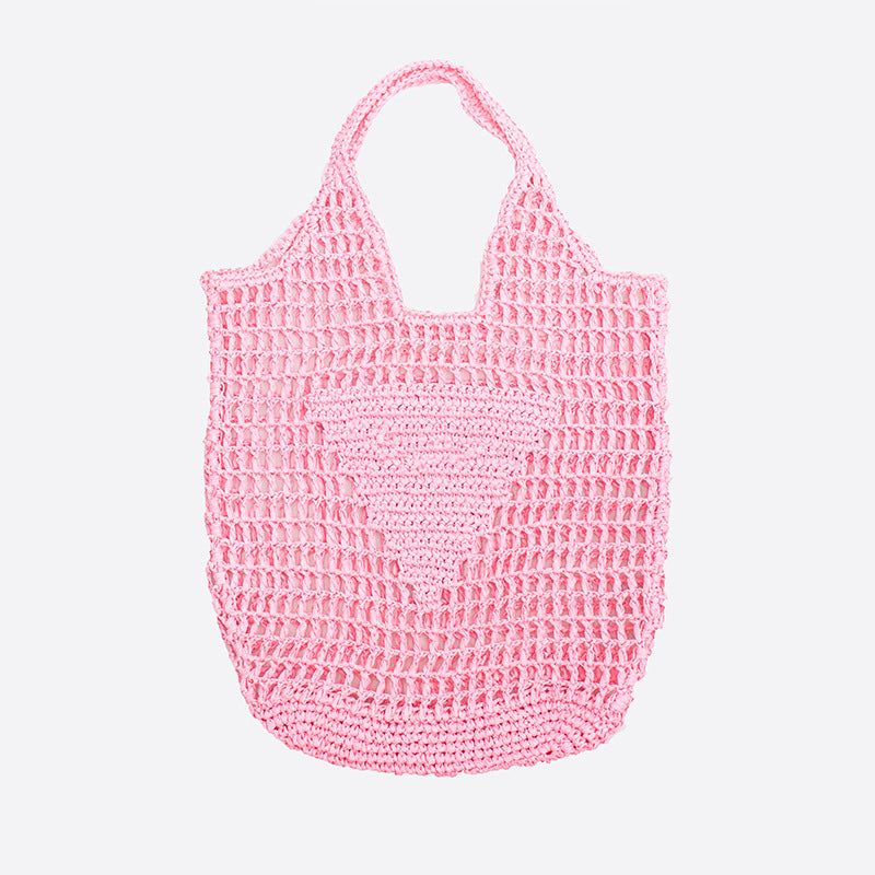 Woven Cotton String Net Pocket Holiday Handmade Women's Shoulder Bag