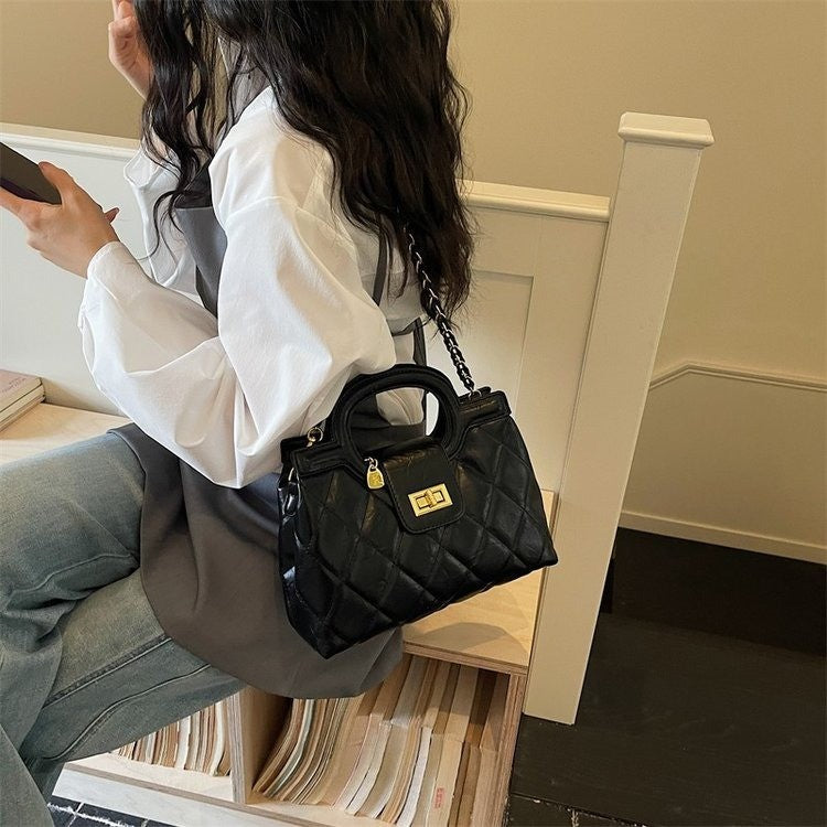 Women's Classic Style Rhombus Chain High-grade Minority Shoulder Bags
