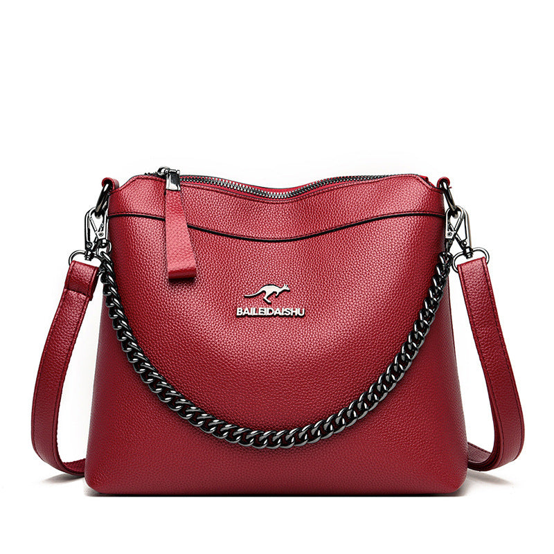Women's Large Capacity Fashion Soft Leather Mom Women's Shoulder Bag