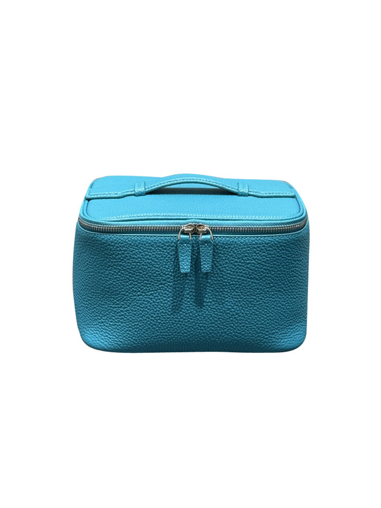 First Layer Cowhide Portable Toiletry High-grade Large Capacity Storage Makeup Bag