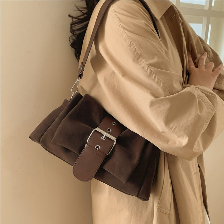Style Simple Loose One Commute Baguette Underarm Bag