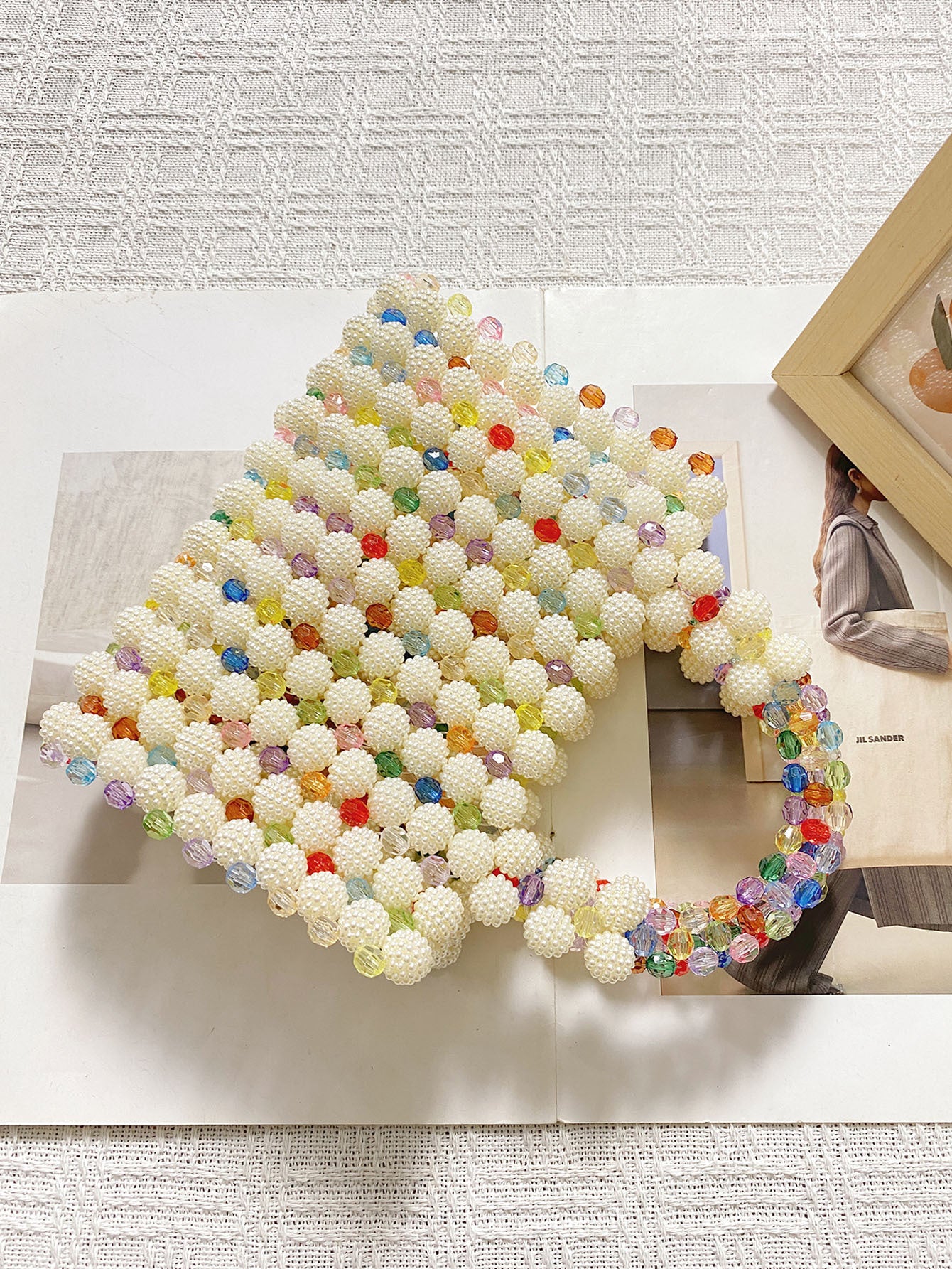 Handmade Beaded Waxberry Beads High-grade Niche Handbags