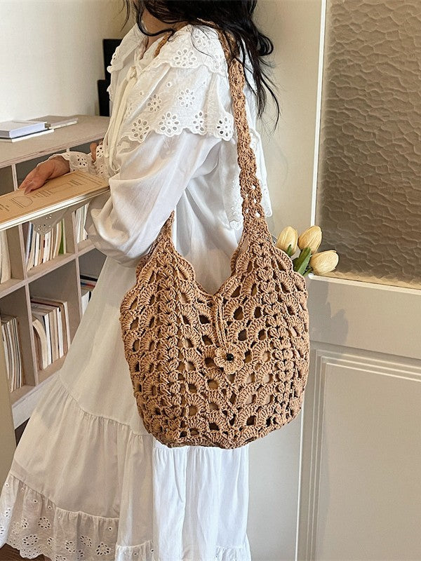 Straw Fashion Portable Beach Vacation Idle Style Texture Bags